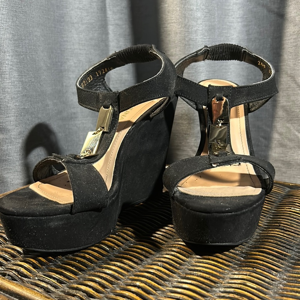 Black Platform Wedges - unknown brand